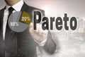 Pareto is shown by businessman concept