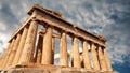 Parfenon, ancient Greek temple, located on the Acropolis of Athens