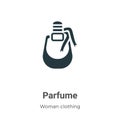 Parfume vector icon on white background. Flat vector parfume icon symbol sign from modern woman clothing collection for mobile