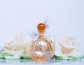 Parfume with white rose Royalty Free Stock Photo