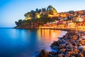 Parga, Greece. Beautiful colorful coastal town in Epirus, Greek holidays Royalty Free Stock Photo