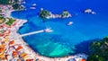 Parga, Greece. Beautiful colorful coastal town in Epirus, Greek holidays Royalty Free Stock Photo