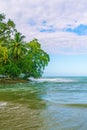 Pargue Nacional Cahuita, beautiful tropical Caribbean beach, Cahuita, Costa Rica east coast Royalty Free Stock Photo