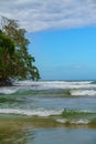 Pargue Nacional Cahuita, beautiful tropical Caribbean beach, Cahuita, Costa Rica east coast Royalty Free Stock Photo