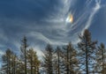 Parhelion in the autumn sky Royalty Free Stock Photo