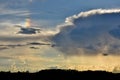 Parhelion sundog next to a thundercloud Royalty Free Stock Photo