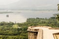 Pari Mahal Mughal garden with Dal lake, Srinagar Royalty Free Stock Photo