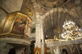 Parikia, Greece, September 16 2018, Interior view of the church of Panagia Ekatontapyliani which is a historic Byzantine church in Royalty Free Stock Photo