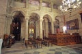 Parikia, Greece, September 16 2018, Interior view of the church of Panagia Ekatontapyliani which is a historic Byzantine church in Royalty Free Stock Photo