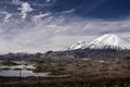 Parinacota and Pomerape volcanoes in Chile