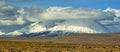 Parinacota and Pomerape volcanoes Royalty Free Stock Photo