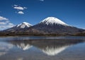 Parinacota Volcano Cone in Nacional Parque Lauca, Chile Royalty Free Stock Photo