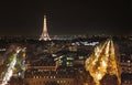 Paris from above with Eiffel Tower