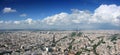 Paris aerial cloudscape panorama