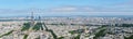 Paris aerial high resolution cityscape from Eiffel Tower to Grand Palais Royalty Free Stock Photo