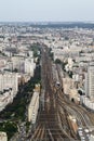 Paris aerial view Royalty Free Stock Photo