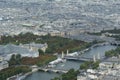 Paris, aerial view from the Eiffel Tower. Pont Alexandre III Royalty Free Stock Photo