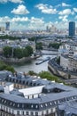Paris, aerial view of the Seine