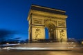 Paris, Arc de Triomphe by night Royalty Free Stock Photo