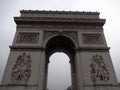 Paris-Arc de Triomphe one of the most beautiful and romantic places in the world. Plenty of cultural monuments Royalty Free Stock Photo