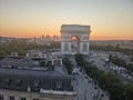 Paris Arc de Triomphe from Publicis rooftop Royalty Free Stock Photo