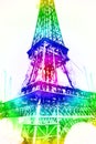 Paris art design illustration France Eiffel tower photography