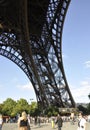 Paris,august 20-Pier of Eiffel Tower in Paris Royalty Free Stock Photo