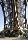 Paris,august 20-Pier of Eiffel Tower in Paris Royalty Free Stock Photo