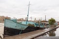Paris. Barges on the Seine. Royalty Free Stock Photo