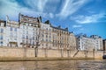 Paris, beautiful fbuildings, view on the Seine