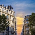 Paris, beautiful facades quai Voltaire