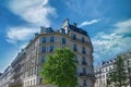 Paris, beautiful facades rue de Sevres Royalty Free Stock Photo