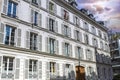 Paris, beautiful facades rue de Sevres Royalty Free Stock Photo