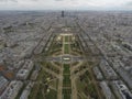 Paris bird eye view from Eiffel Tower, France. Royalty Free Stock Photo