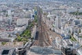 Paris blue sky aerial view landscape panorama Royalty Free Stock Photo