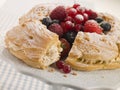 Paris Brest with Mixed Berries and Hazelnuts Royalty Free Stock Photo