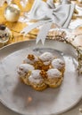 Paris brest pastry with praline cream Royalty Free Stock Photo