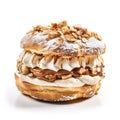 Paris-Brest white background, Generative AI