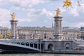 Paris, bridge Alexandre III, the Pegasus Royalty Free Stock Photo