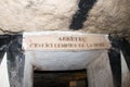 Paris Catacombs Skulls and bones Royalty Free Stock Photo