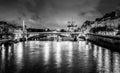 Paris cathedral at night Royalty Free Stock Photo