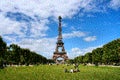 Paris Champ de Mars pixel art Royalty Free Stock Photo
