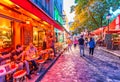 PARIS - CIRCA JUNE 2014: Tourists visit the city. Paris attracts