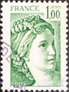 French postage stamp from the Sabine series