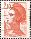 French stamp from the Freedom series by Pierre Gandon