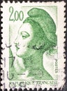 French stamp from the Freedom series by Pierre Gandon