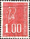 French stamp from the Marianne type BÃÂ©quet series