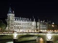 Paris: Cite island view with La Conciergerie Royalty Free Stock Photo
