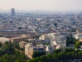 Paris city aerial panoramic bird eye view Royalty Free Stock Photo