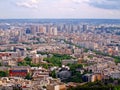 Paris city aerial panoramic bird eye view